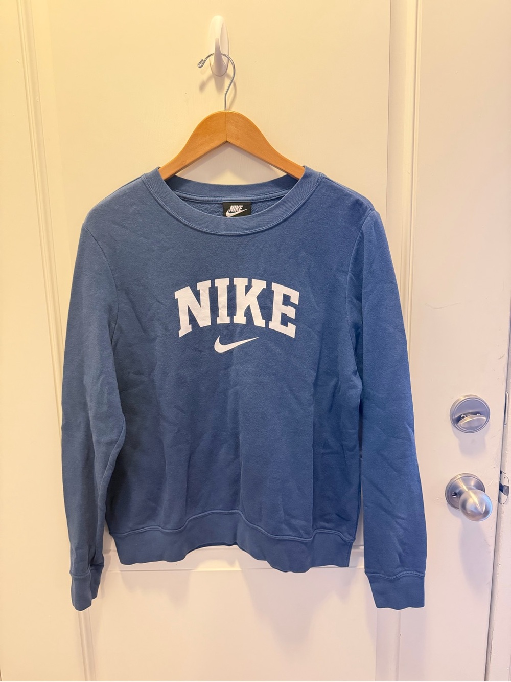 Nike Dusty Blue Sweatshirt with White Logo